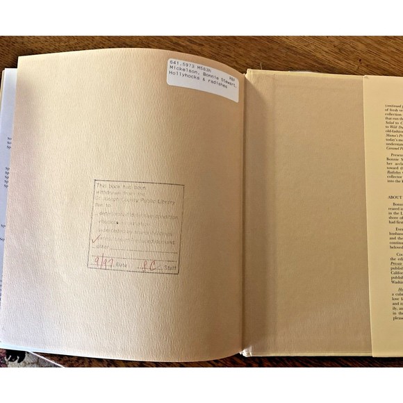 Hollyhocks and Radishes : Mrs. Chard's Almanac Cookbook by Bonnie S.... - Picture 9 of 9